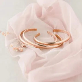 Personalized Rose Gold Bridesmaid Bangle