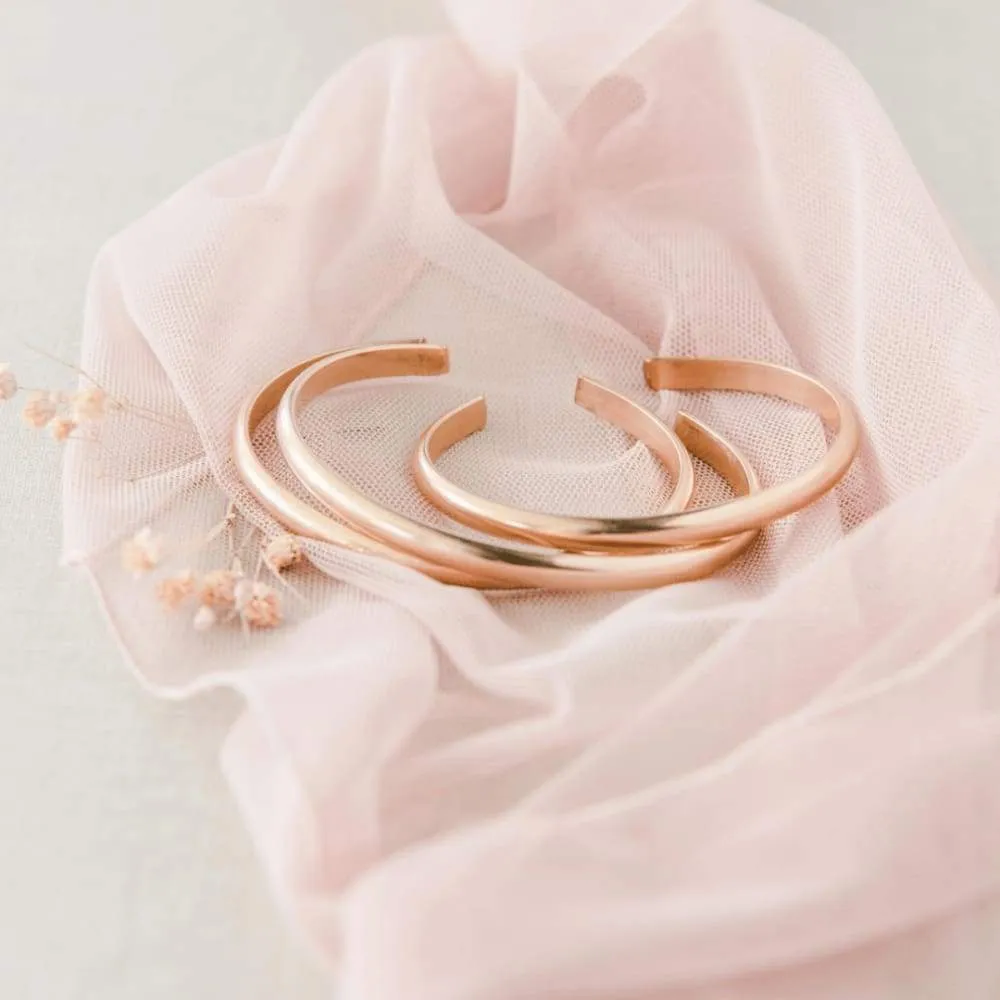 Personalized Rose Gold Bridesmaid Bangle