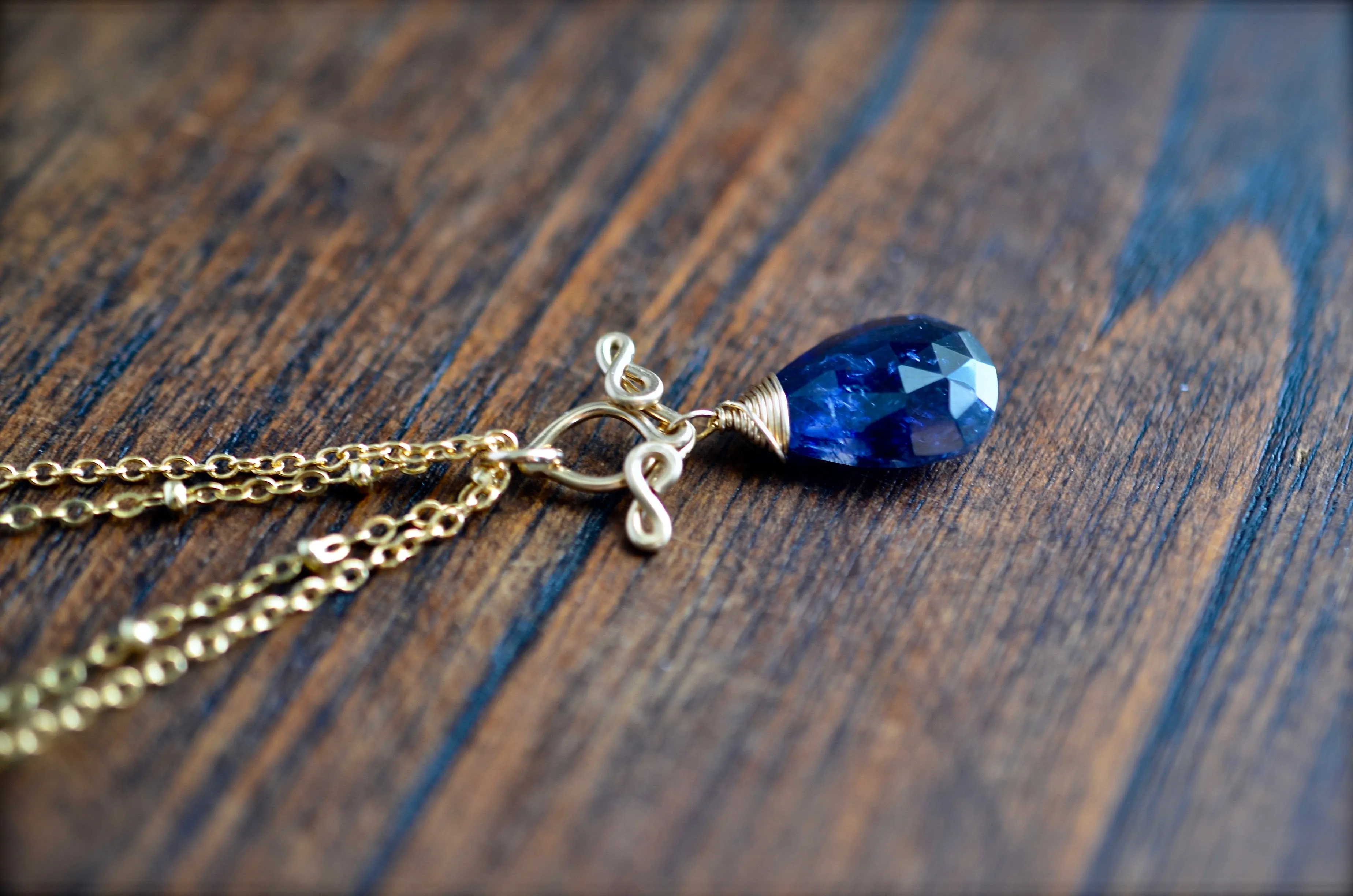 Petite Pamela - Iolite, 14k Gold Filled Necklace