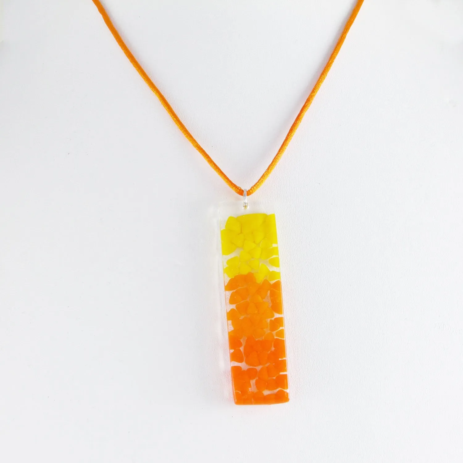 Picado Glass Pendant - Amber