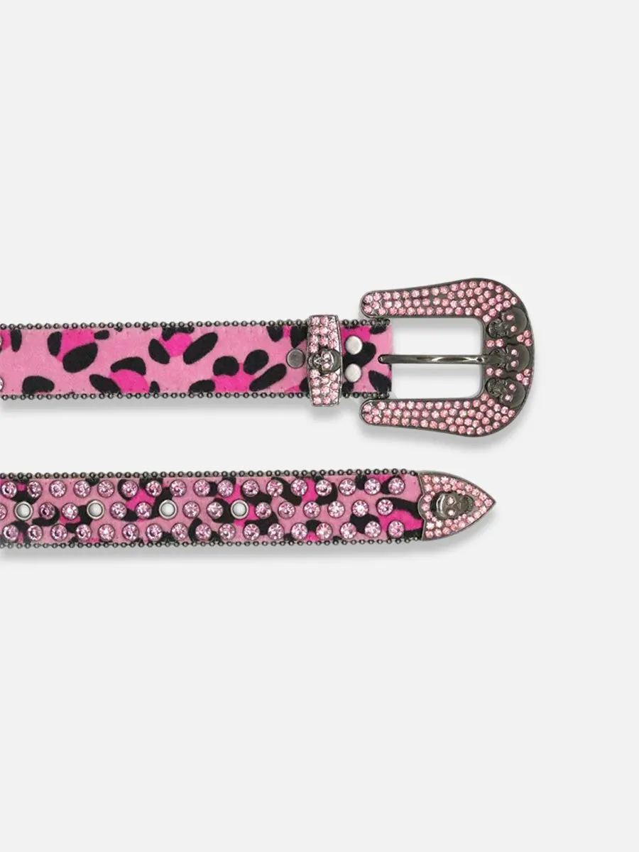 Pink Camo Rhinestone Belt