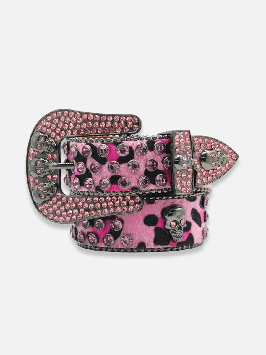 Pink Camo Rhinestone Belt