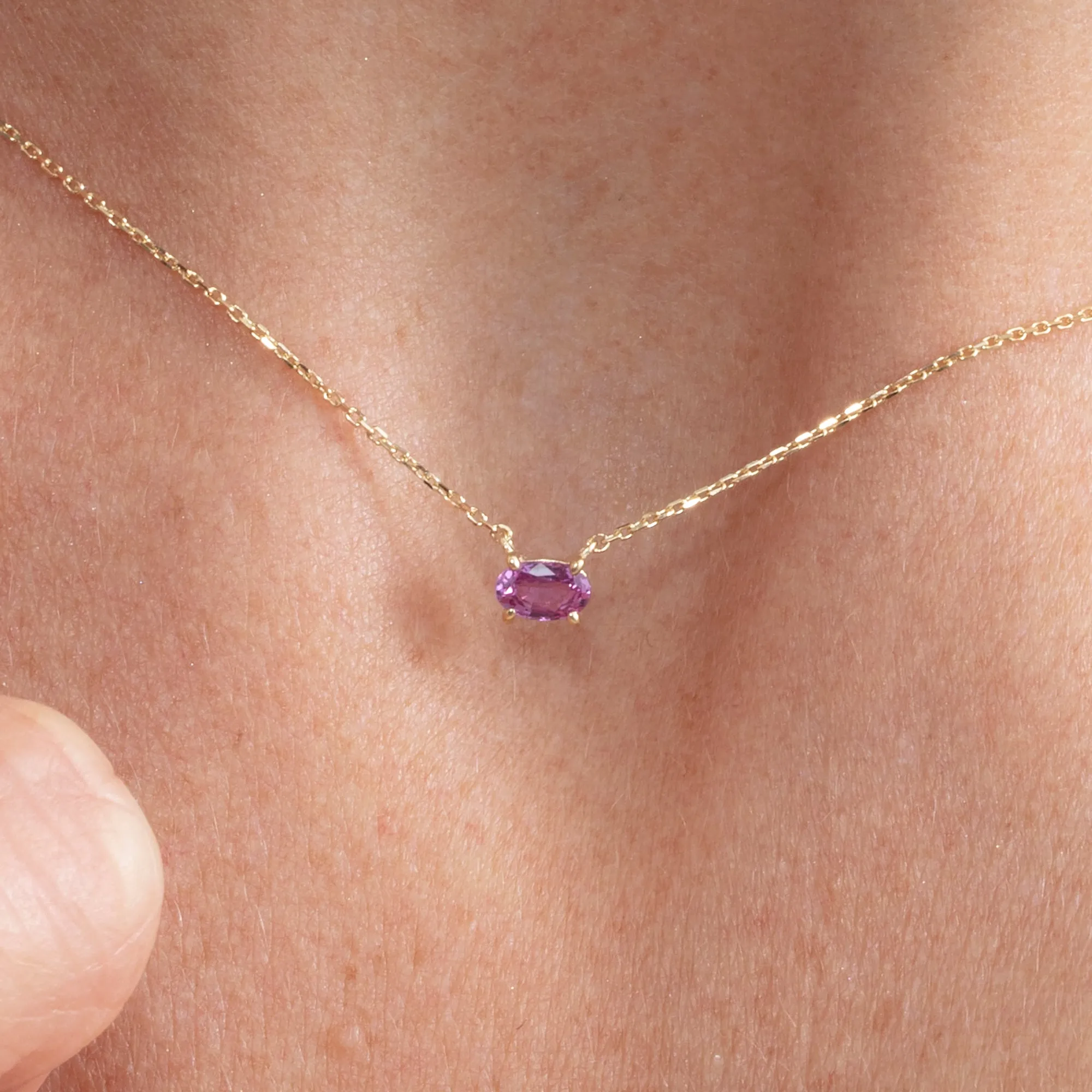 Pink Sapphire Necklace, Christie