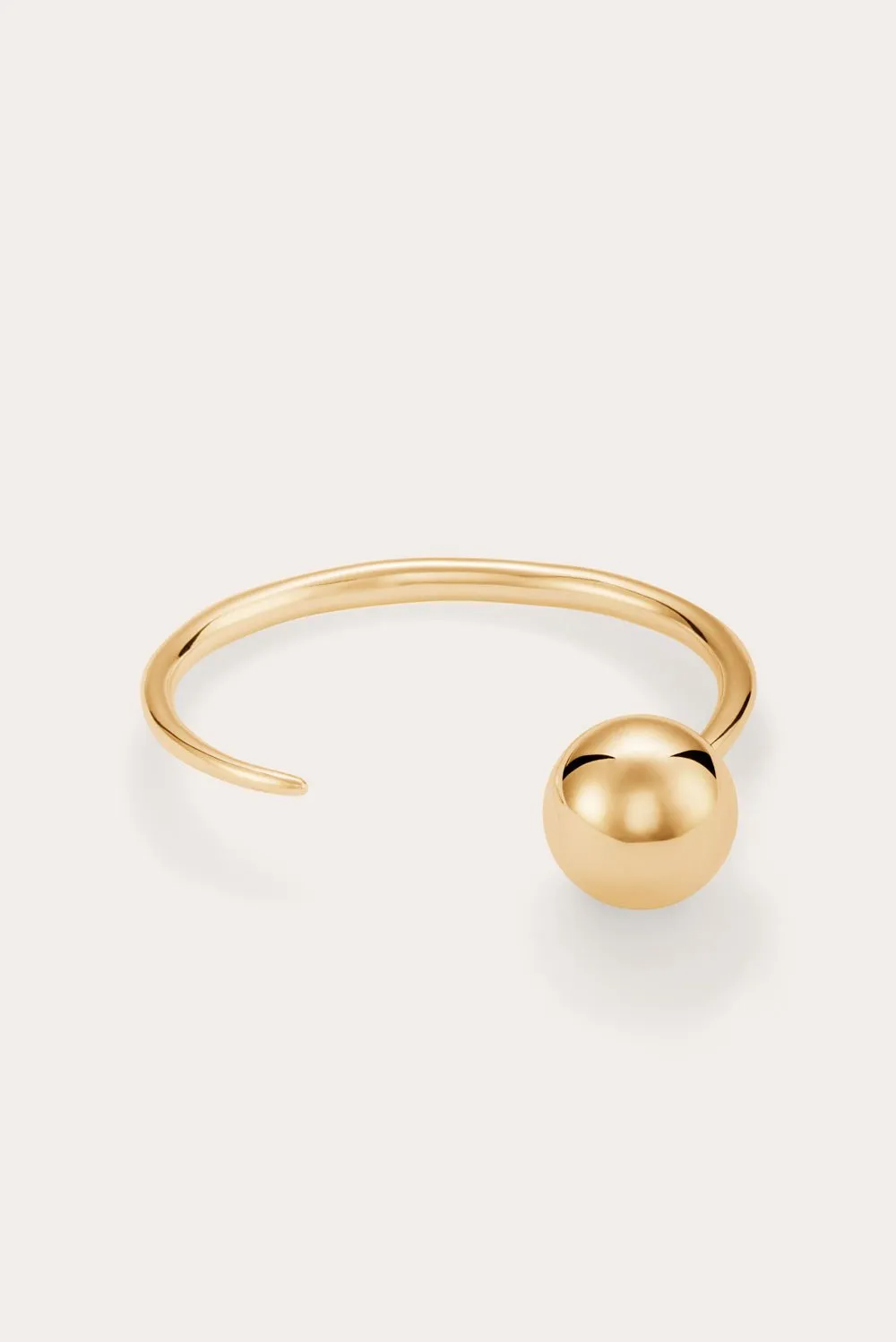 Point & Sphere Bangle Gold