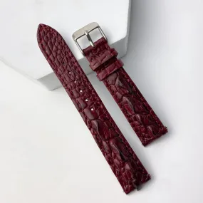 Purple Alligator Leather Watch Band For Men | Premium Crocodile Quick Release Replacement Wristwatch Strap | DH-109