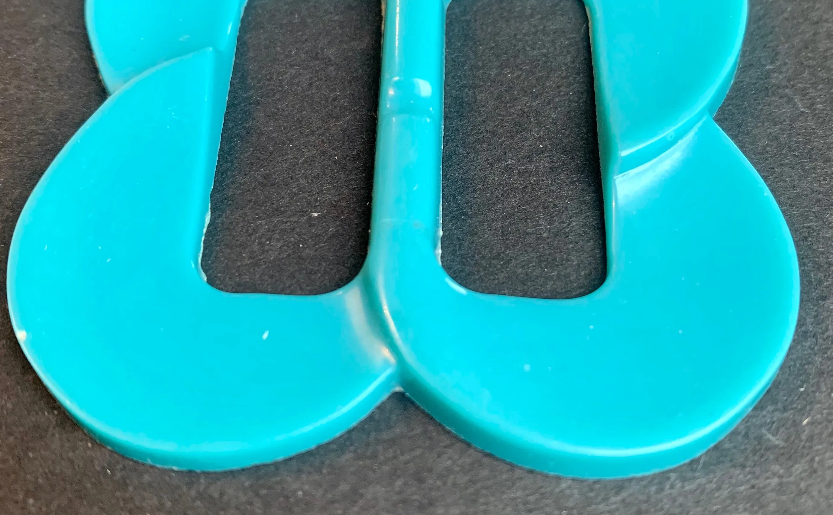 "Exquisit"  Vintage Turquoise 6cm Belt Buckle