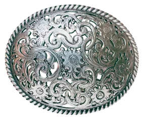 "Rose Filigreed" Belt Buckle