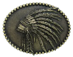 "The Con Plumas" Western Belt Buckle