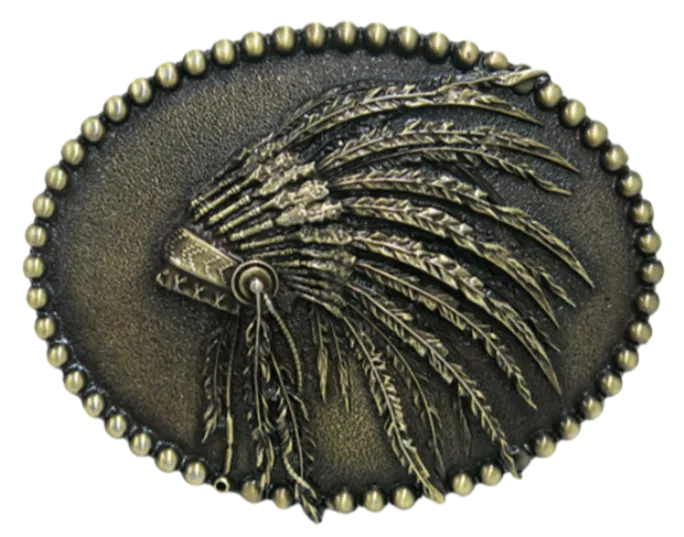 "The Con Plumas" Western Belt Buckle