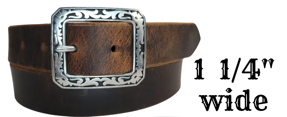 "The Denver" 1 1/4" Leather Belt