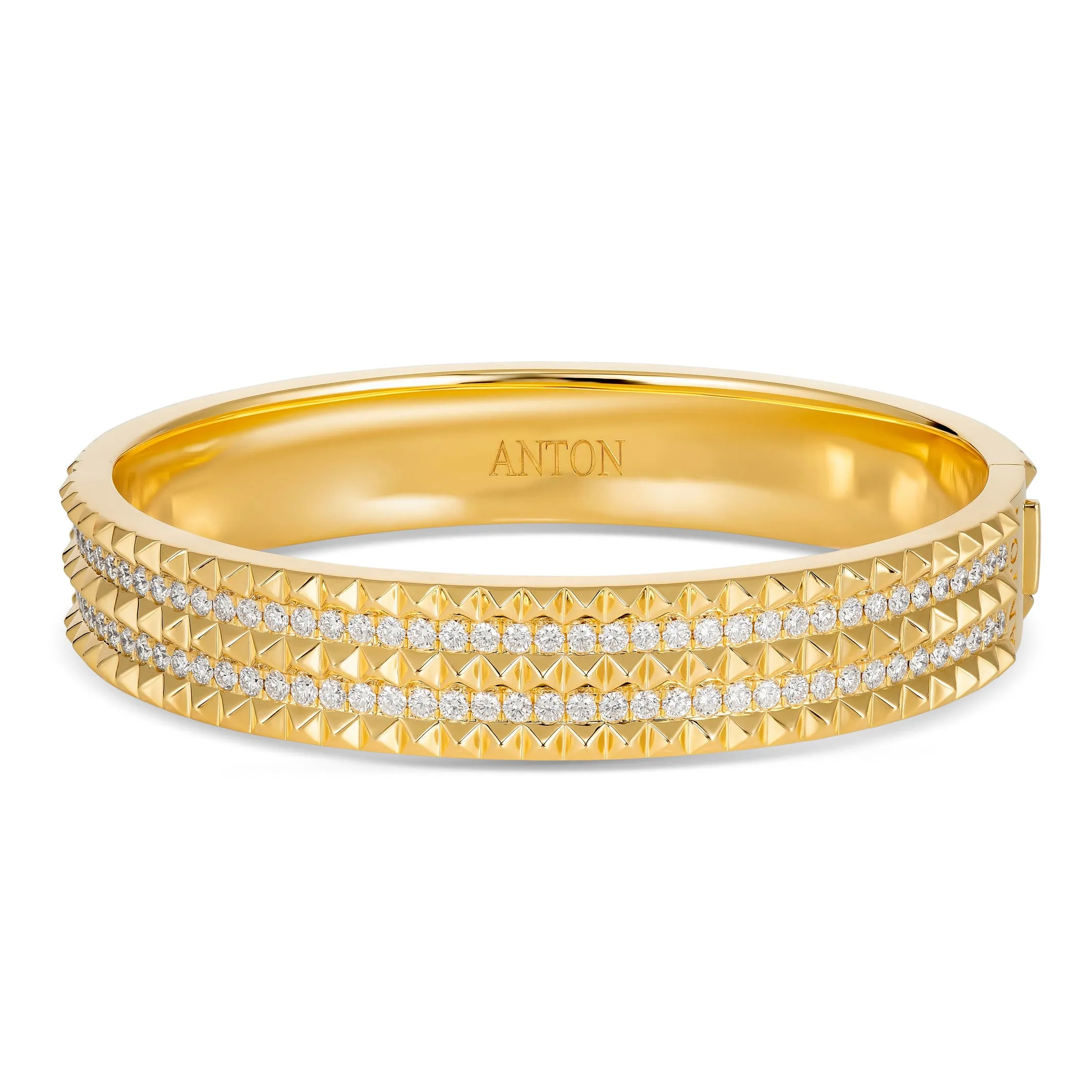 R.08® Bold Diamond Bangle | Yellow Gold