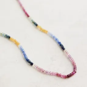 Rainbow Sapphires Necklace