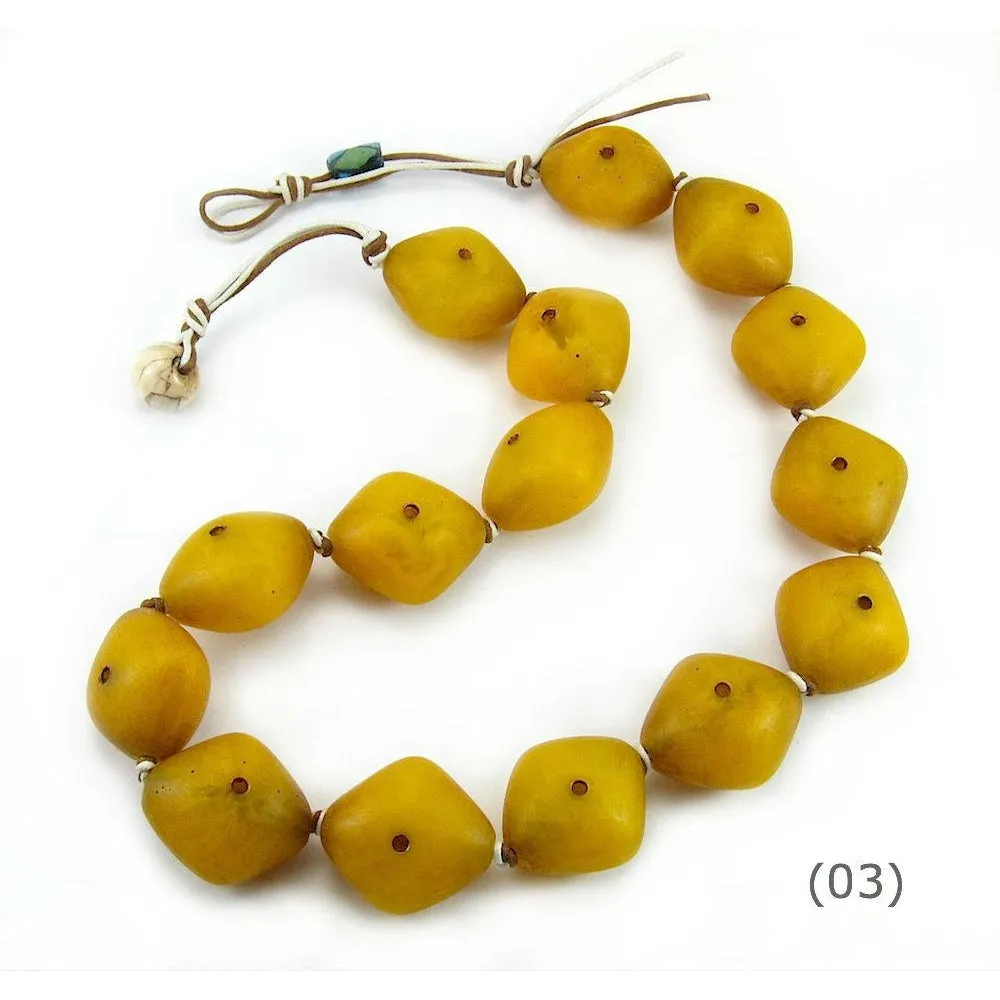 Resin "Amber" Vintage Dowry Strand / Necklace