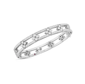 Roberto Coin Love in Verona White Gold Diamond Bangle