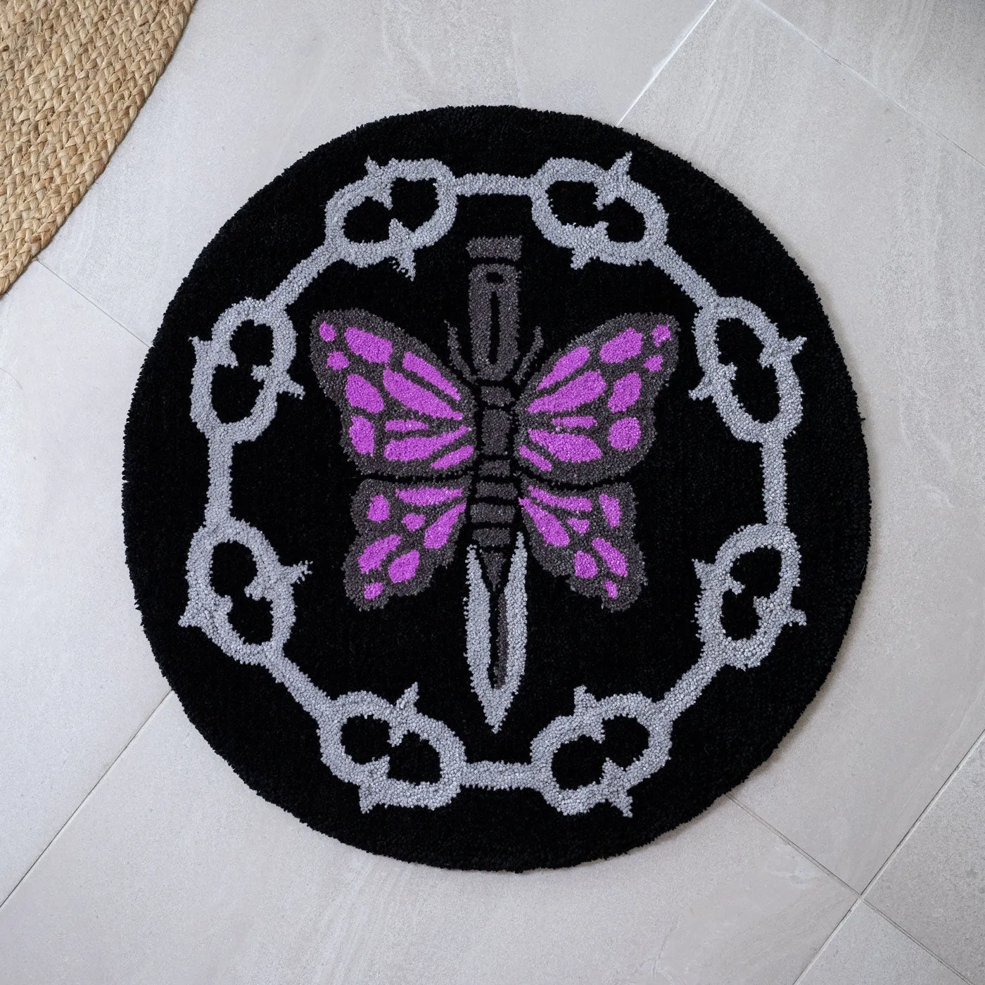 ROSEONYXART X STATEMENT "The Chained Butterfly" Handmade Rug