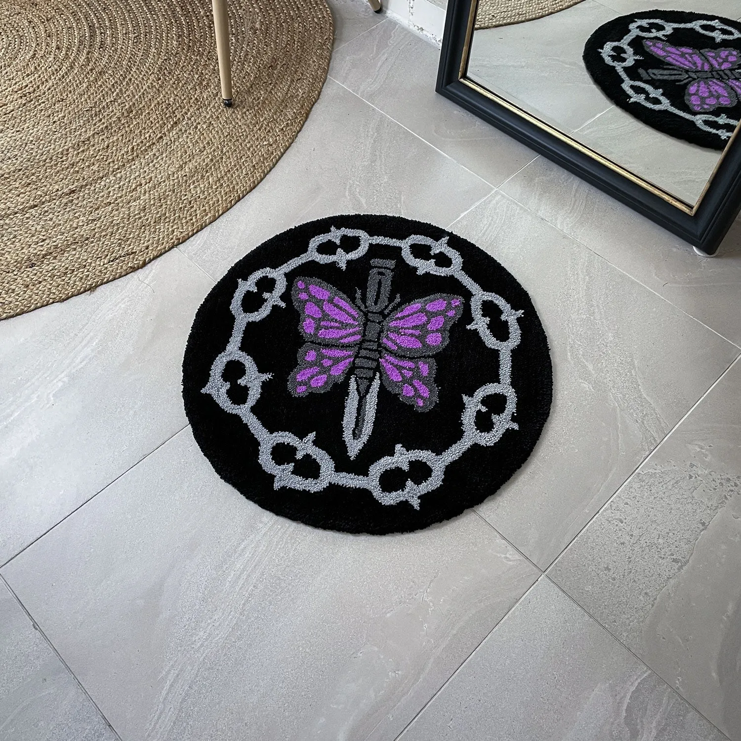 ROSEONYXART X STATEMENT "The Chained Butterfly" Handmade Rug