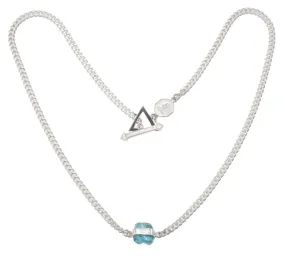 ROUGH GEM NECKLACE - APATITE - SILVER