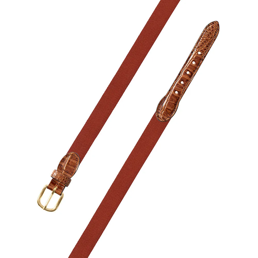 Rust Surcingle Leather Tab Belt