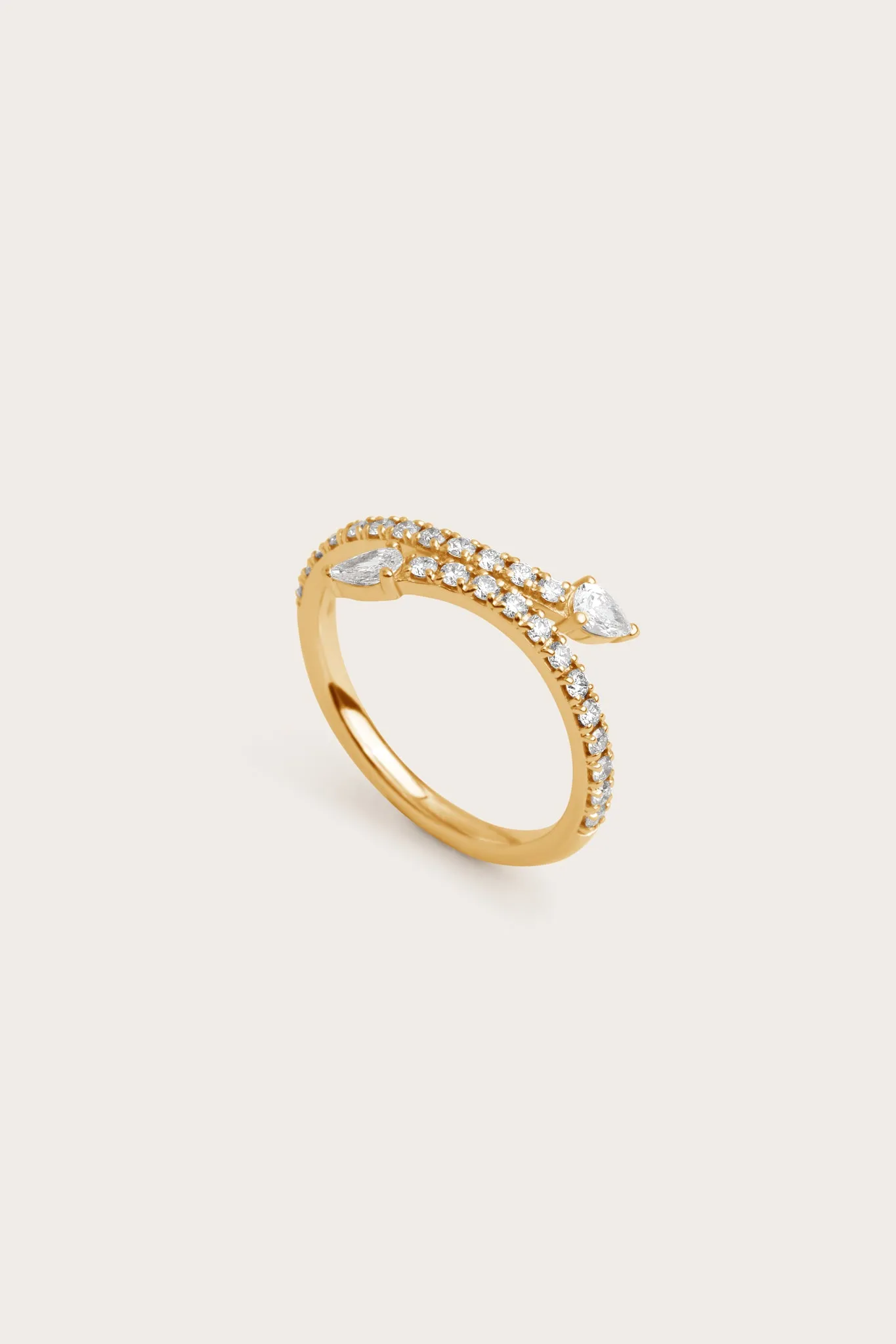 Serpent Diamond Ring