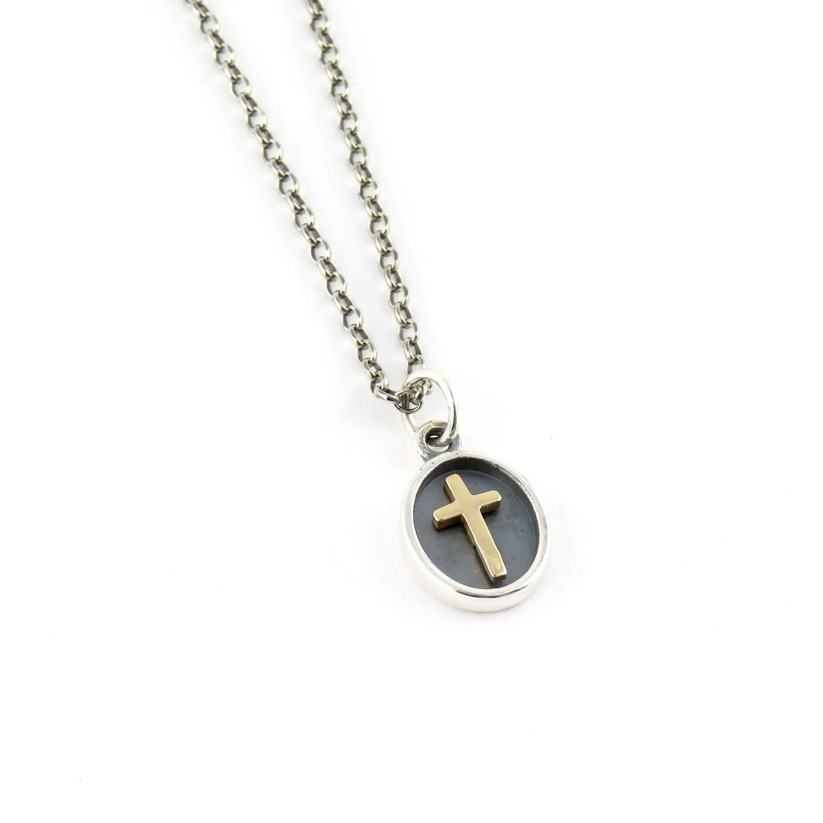 Shadow Box Cross Necklace