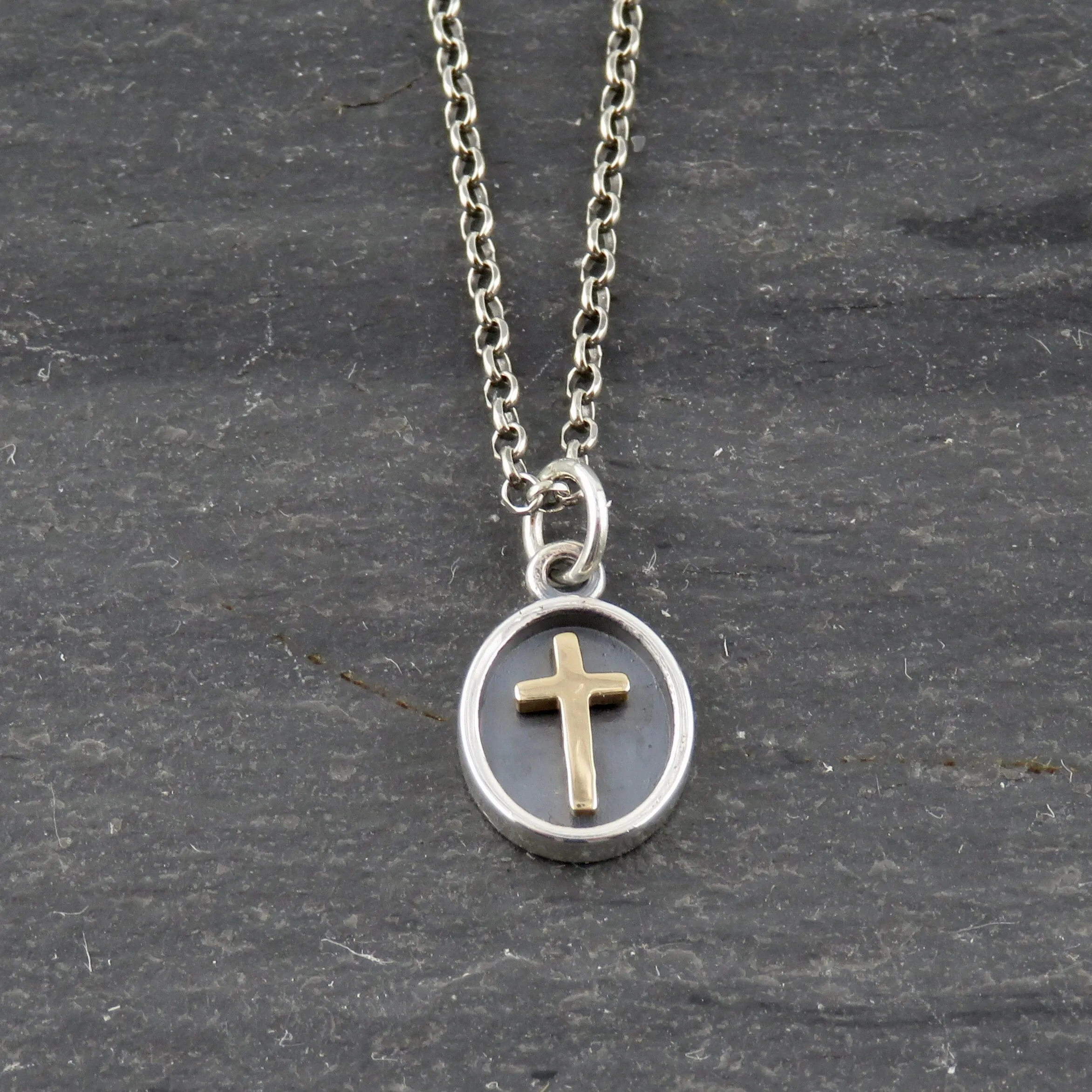 Shadow Box Cross Necklace