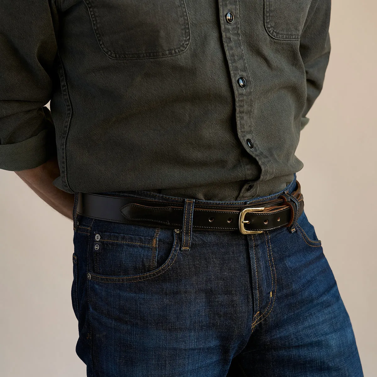 Shell & Horsehide Ranger Belt #953 | Black