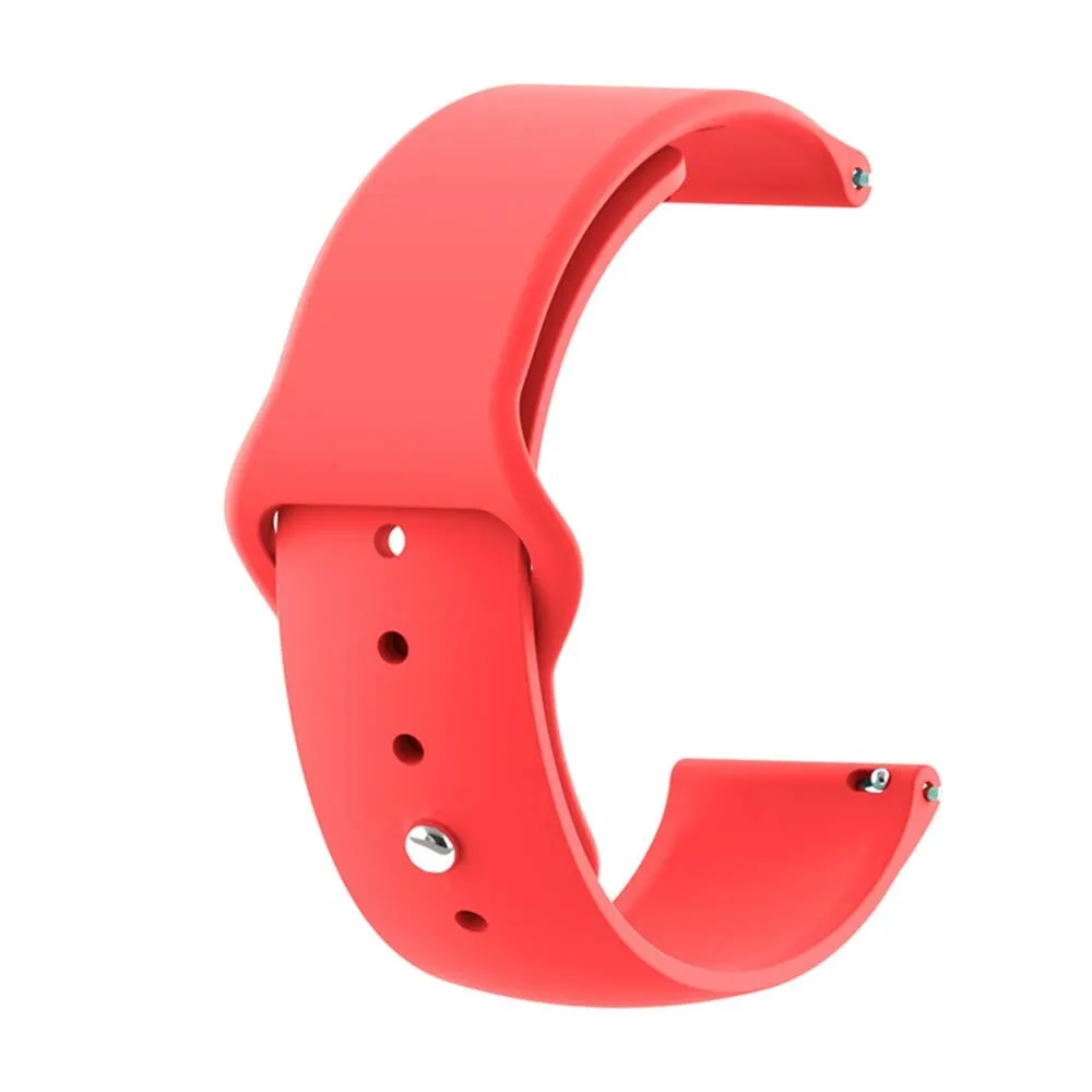 Silicone Button Style Watch Straps Compatible with Xiaomi Amazfit Smart Watch, Smart Watch 2