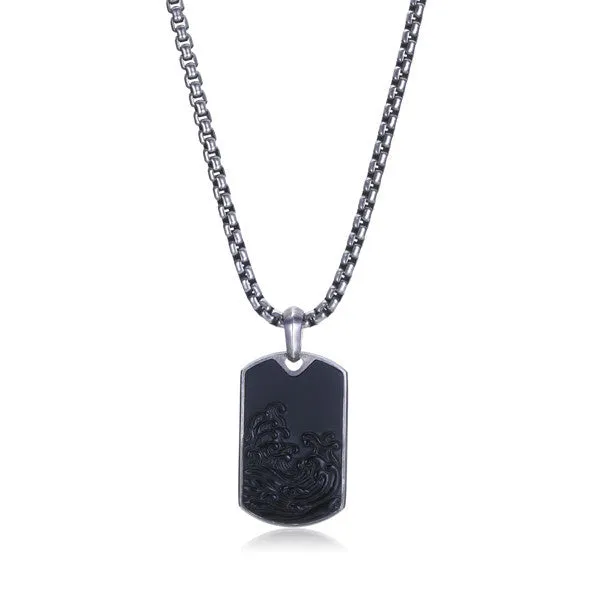 Silver Dog Tag Necklace