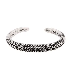 Silver Kick Cuff Bangle Small