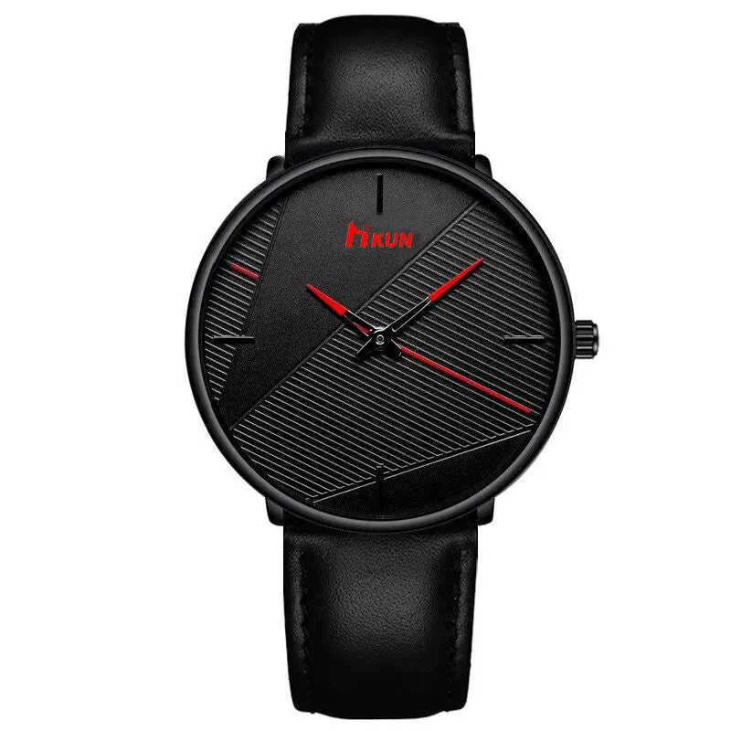 Simple Men's Mesh Strap Watch Fashion Trend Belt Quartz Wrist Watch