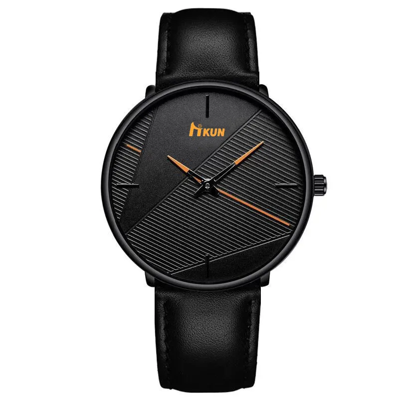 Simple Men's Mesh Strap Watch Fashion Trend Belt Quartz Wrist Watch