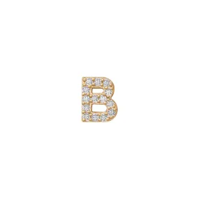 SKINNY SILVER B CHARM (YELLOW)