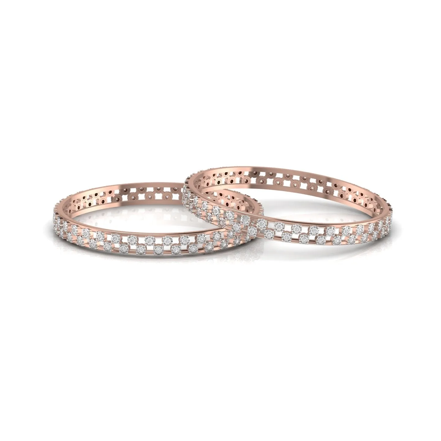 Sparkling Diamond Gold Bangle