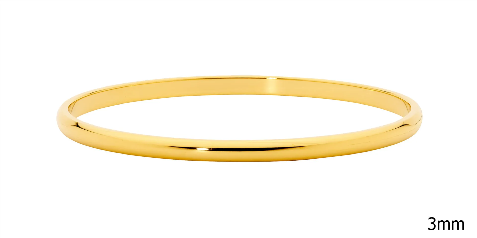 Stainless Steel Gold Ip Plating 3Mm Bangle