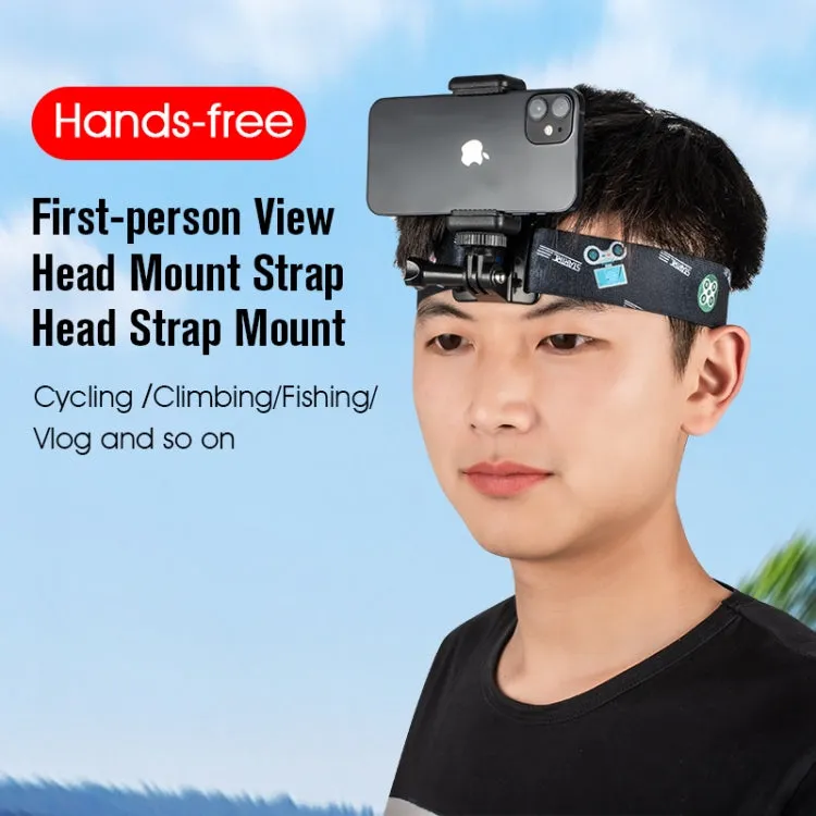 STARTRC Adjustable Head Strap Vlog FPV POV Mount Belt for GoPro, Insta360, DJI Osmo Action and Other Action Cameras(Red)