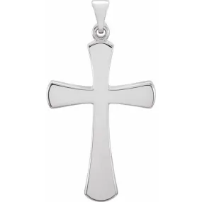 Sterling Silver 28.5x19 mm Cross Pendant