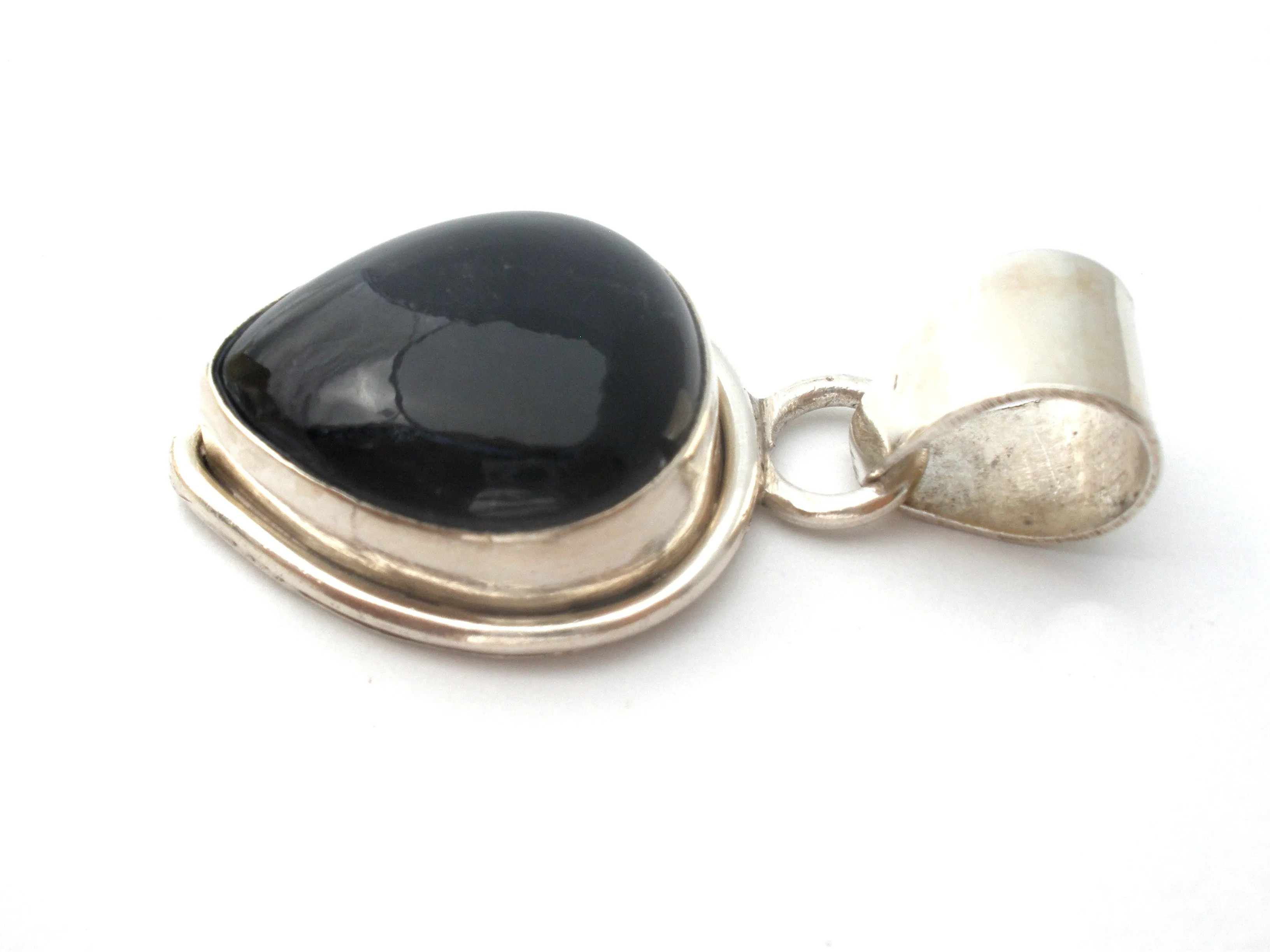 Sterling Silver Black Onyx Necklace Pendant