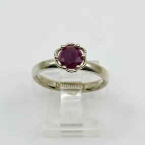 Sterling silver July ruby Ring GM100