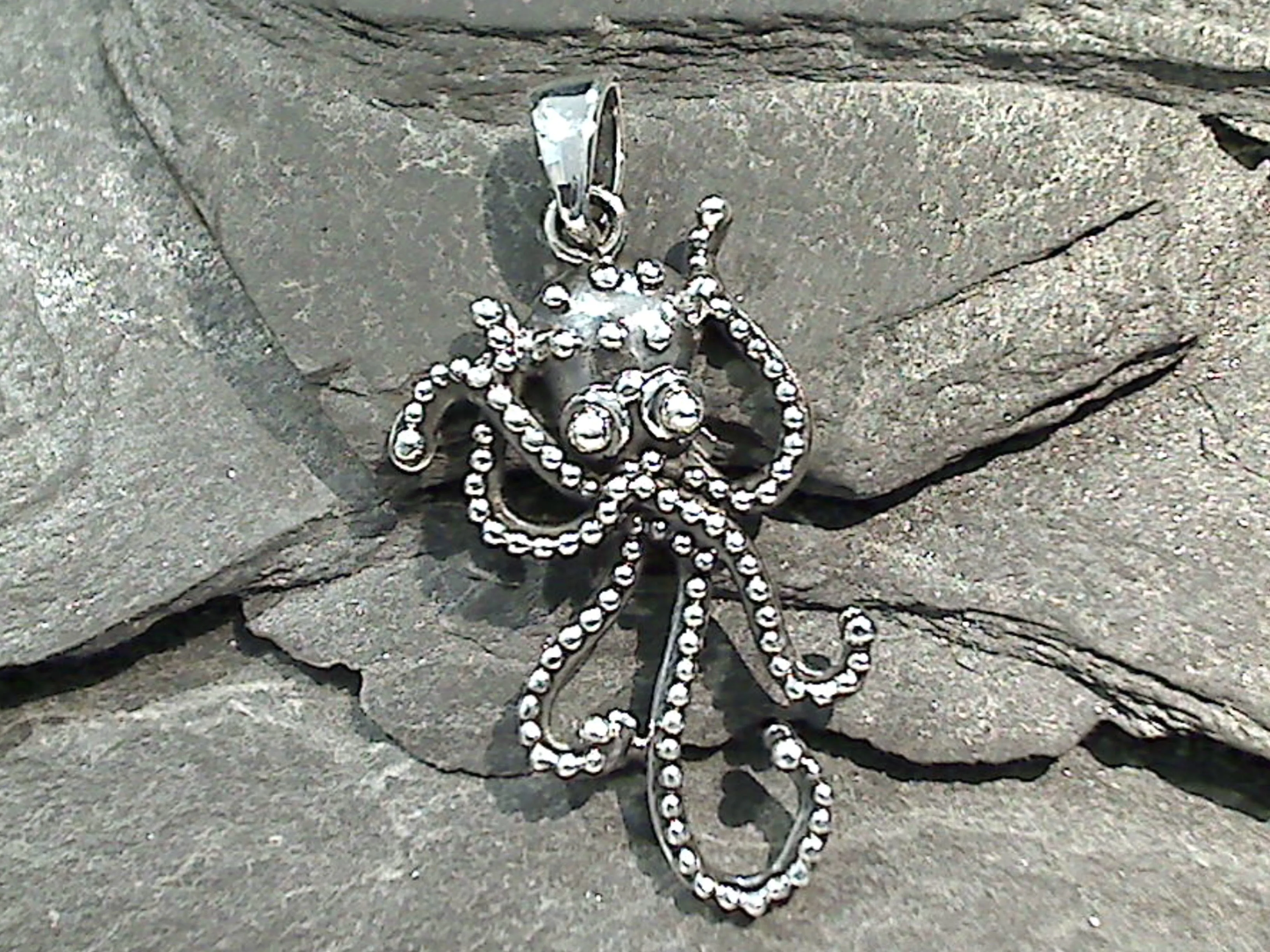 Sterling Silver Octopus Pendant