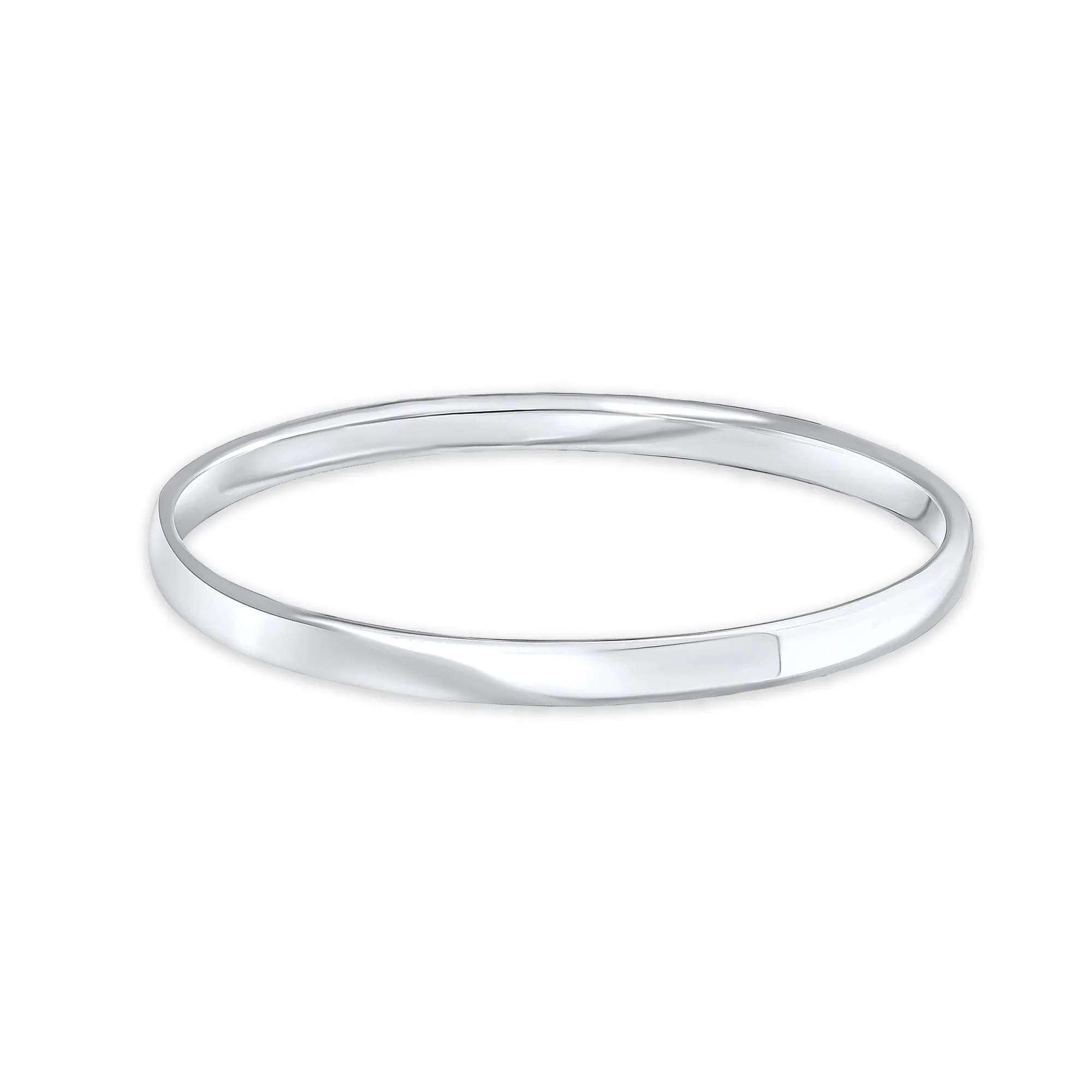 Sterling Silver Solid Court 5.4mm Bangle