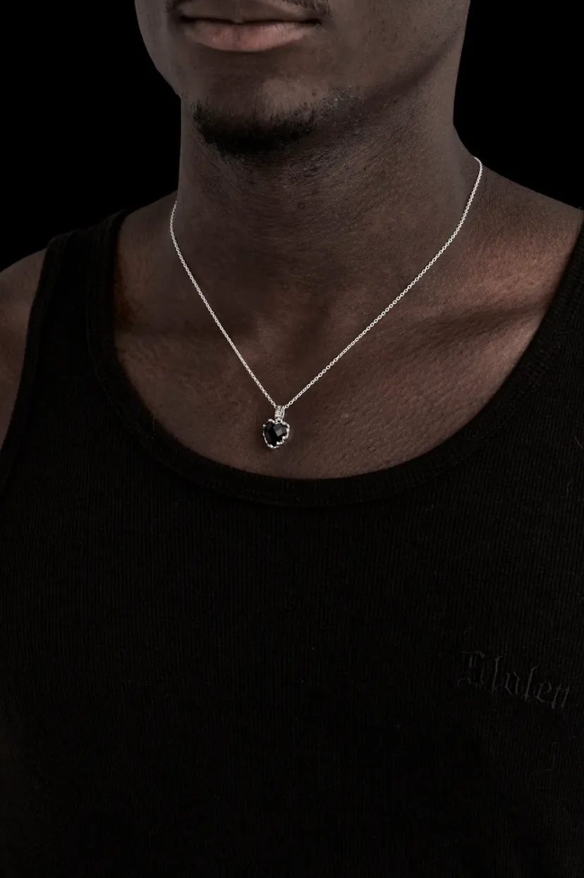 Stolen Girlfriends Club Jewellery - Love Claw Necklace, Onyx/Silver