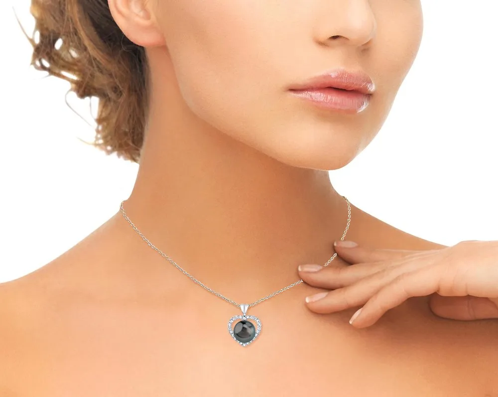 Tahitian South Sea Pearl & Diamond Amour Pendant