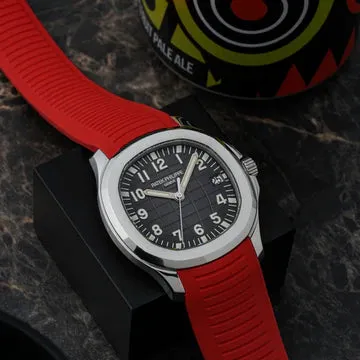 Tempomat -FKM Vulcanized Red Rubber Strap for Patek Aquanaut