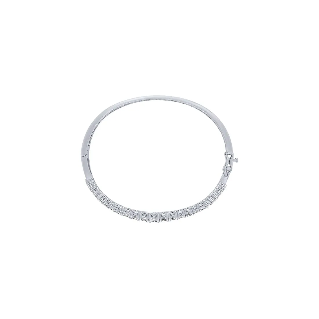 Tennis Bangle with Cubic Zirconia in Sterling Silver