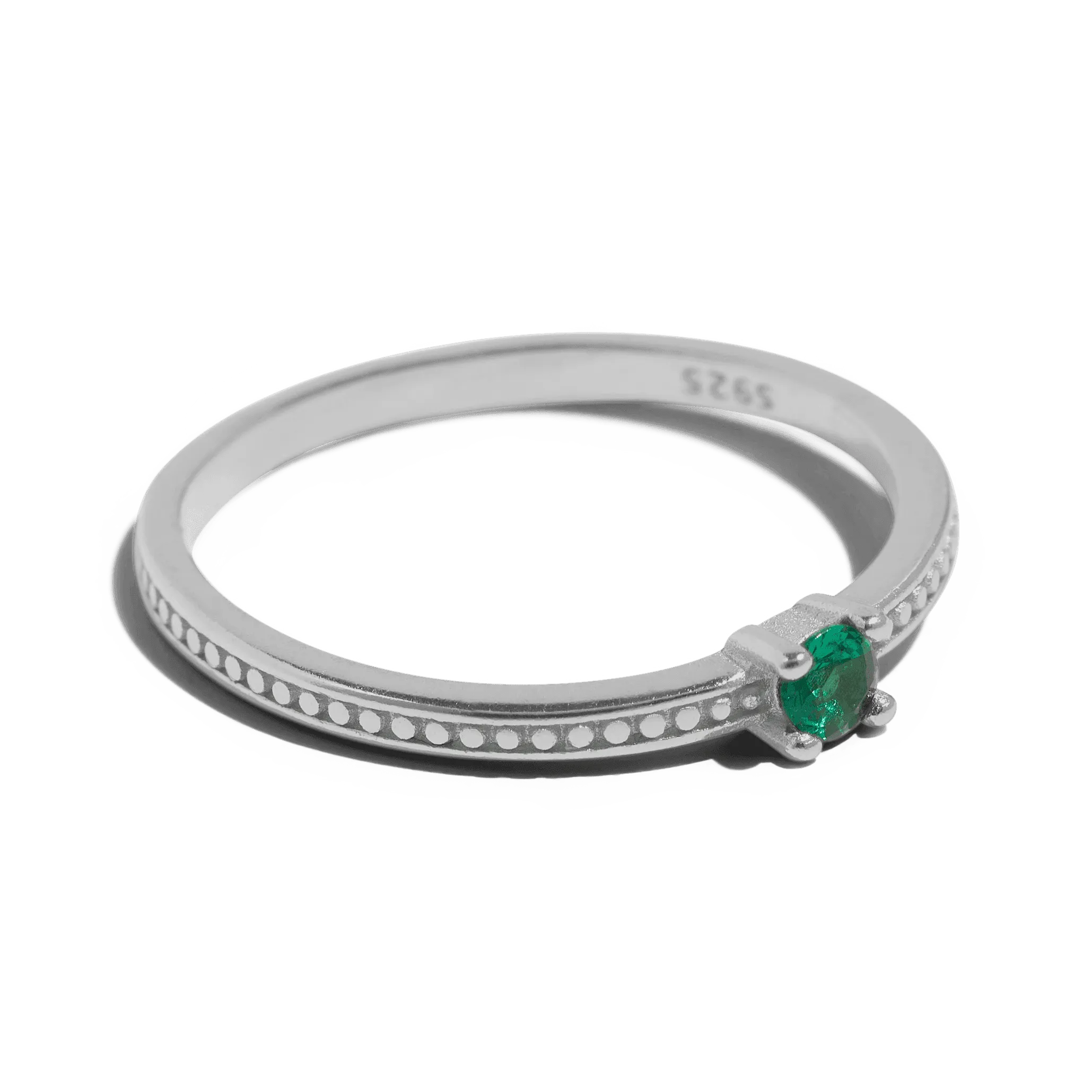 THE EMMA RING GREEN - Solid 14k gold