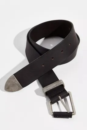 The Getty Leather Belt by Free People - Black