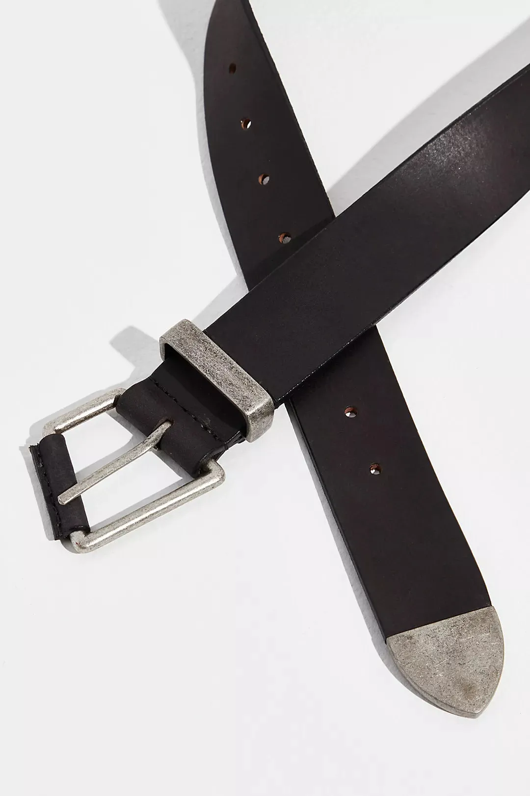 The Getty Leather Belt by Free People - Black