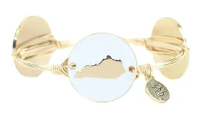 The Gold   White Kentucky Bangle Bracelet