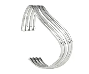 Three Row Wave Torque Bangle