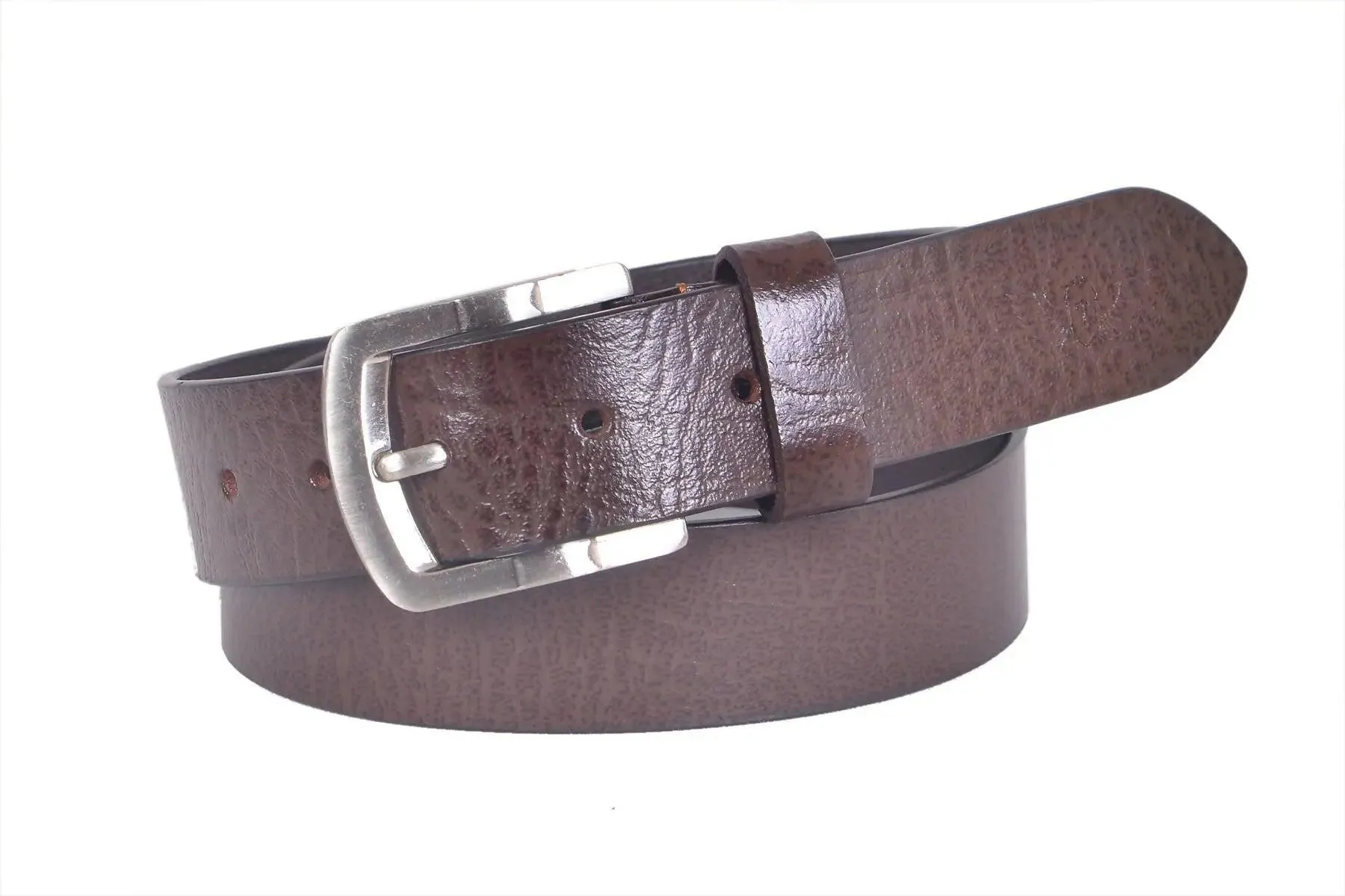 TLP Leather Belt for Men Colour - Brown (SKU BELT-10010)